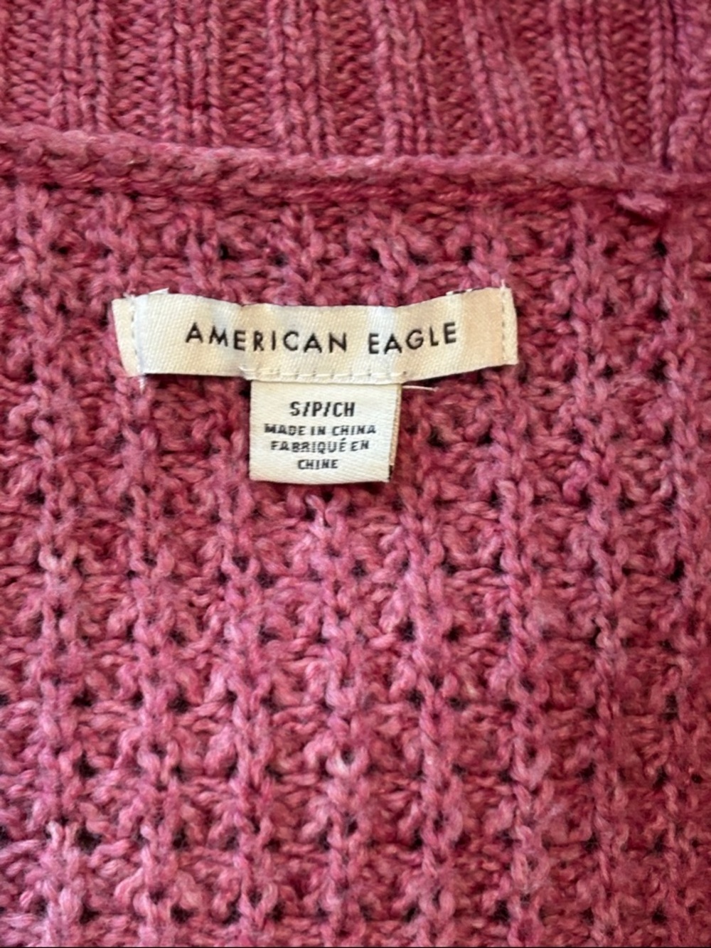 EUC American Eagle Waffle-Knit Open Front Cardigan in Dusty Pink Size S - Picture 2 of 7